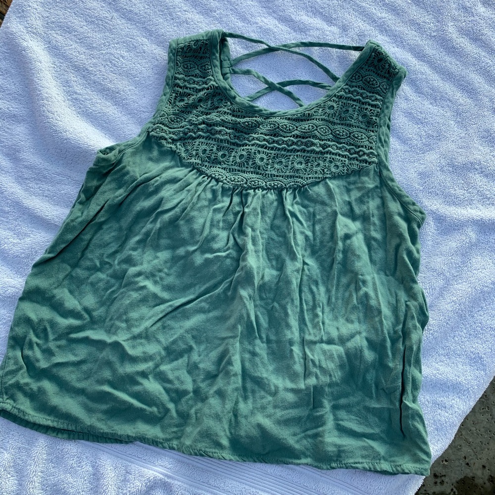 Blue/green kids top